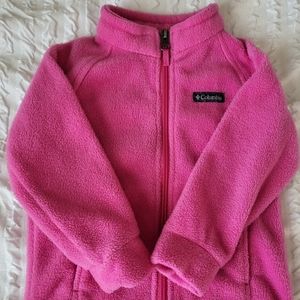 Fleece toddler girls zip up jacket Columbia Size 18-24 months